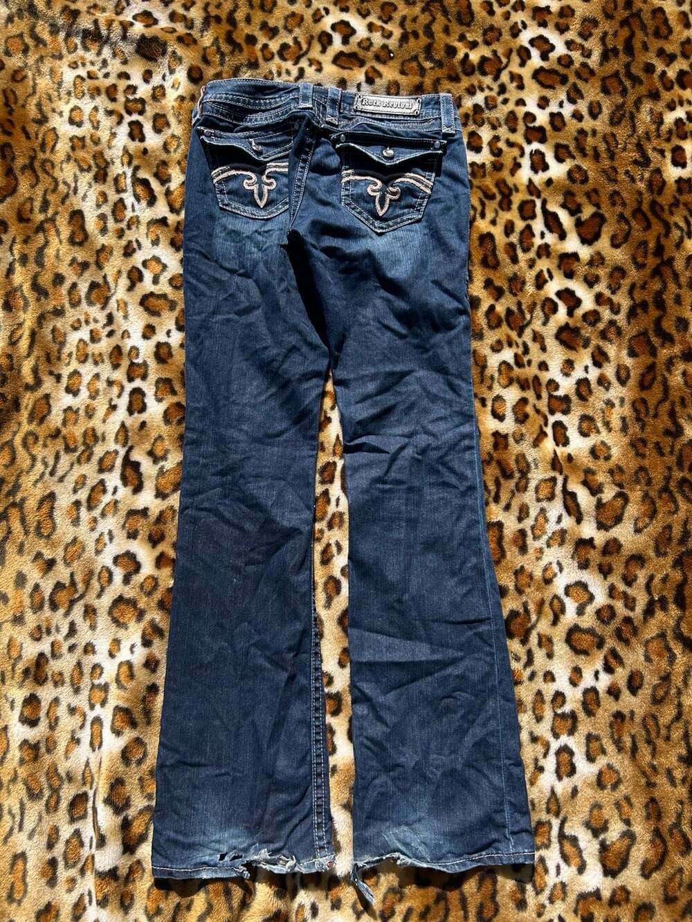 Rock Revival Women's Low Rise Bootcut Denim Jeans Y2K Vintage Size 29